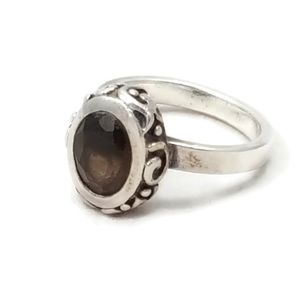 Silpada Sterling Silver Oval Smoky Quartz Ring